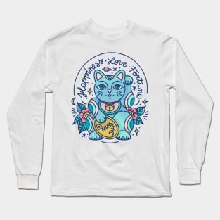 Maneki neko lucky cat Long Sleeve T-Shirt